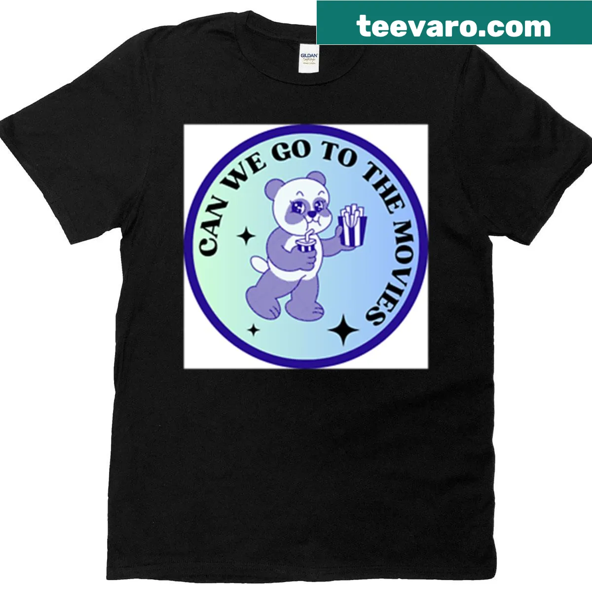 Retro bear graphic tee for movie lovers with vintage style — on a men's t-shirt