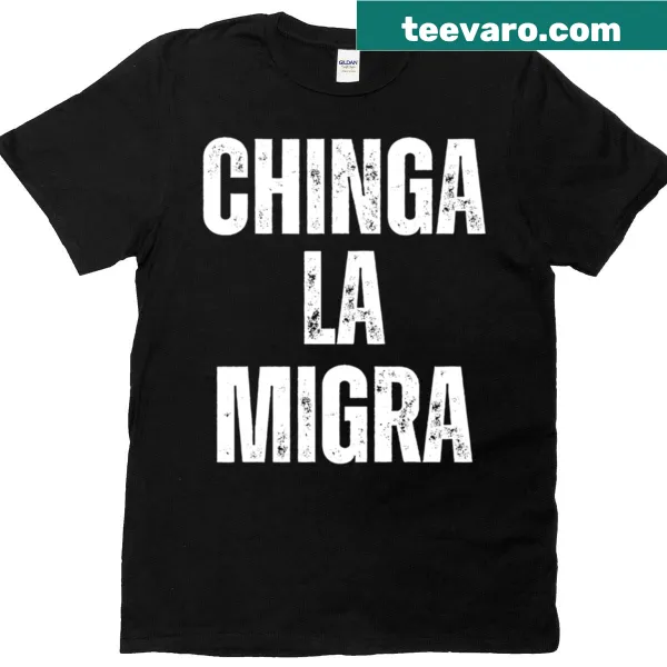 Anti Trump shirt with text 'Chinga La Migra' and 'Resist And Save Democracy'
