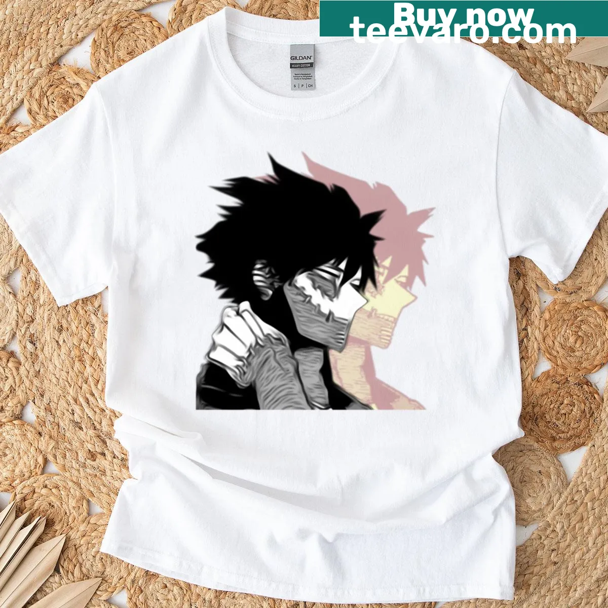 Dabi T-shirt featuring a graphic of the character Dabi — on a men's t-shirt