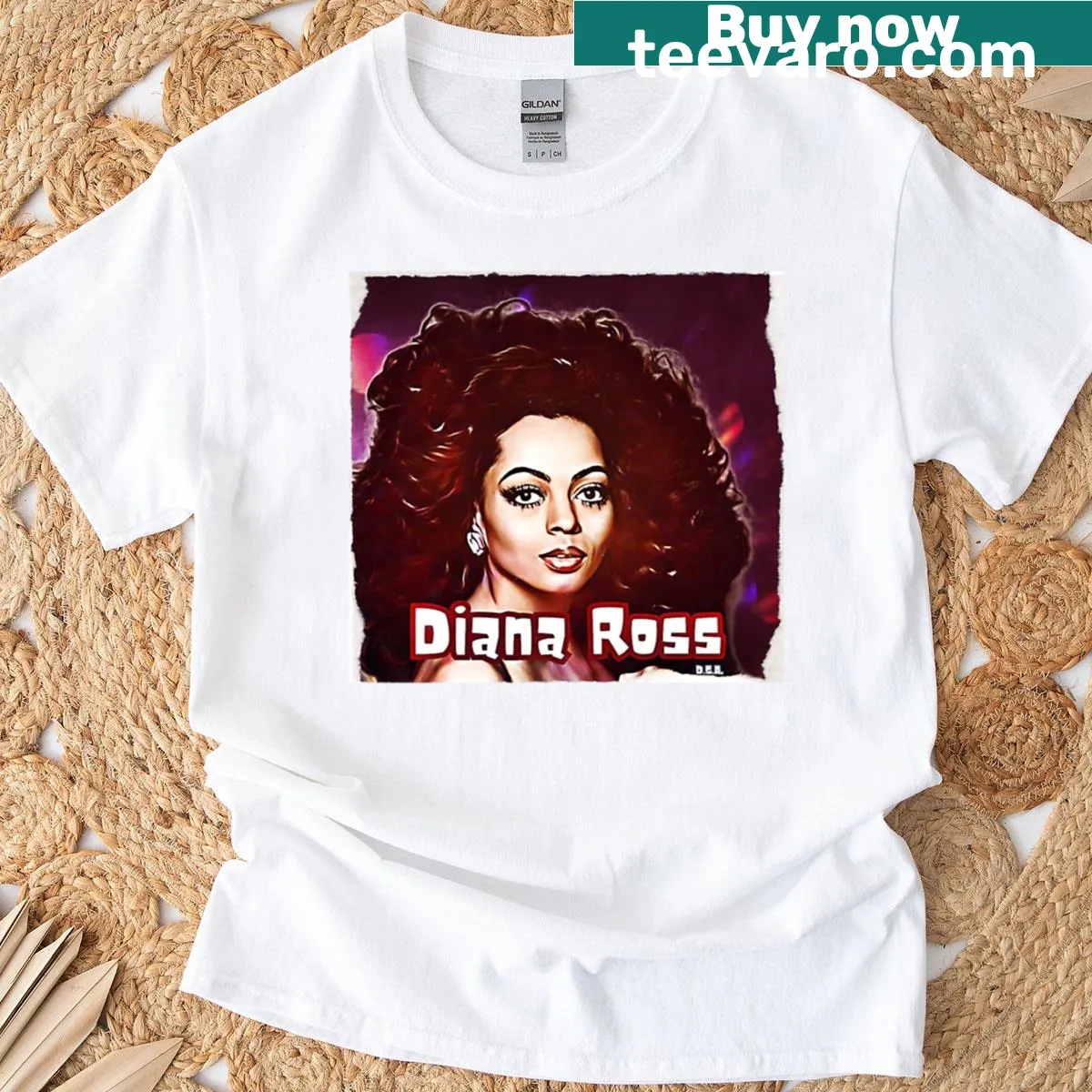 Vintage style t-shirt celebrating Diana Ross with 'The Boss' text — on a men's t-shirt