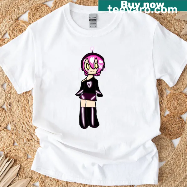 Illustration of a cyborg character on Eve The Cyborg T-shirt