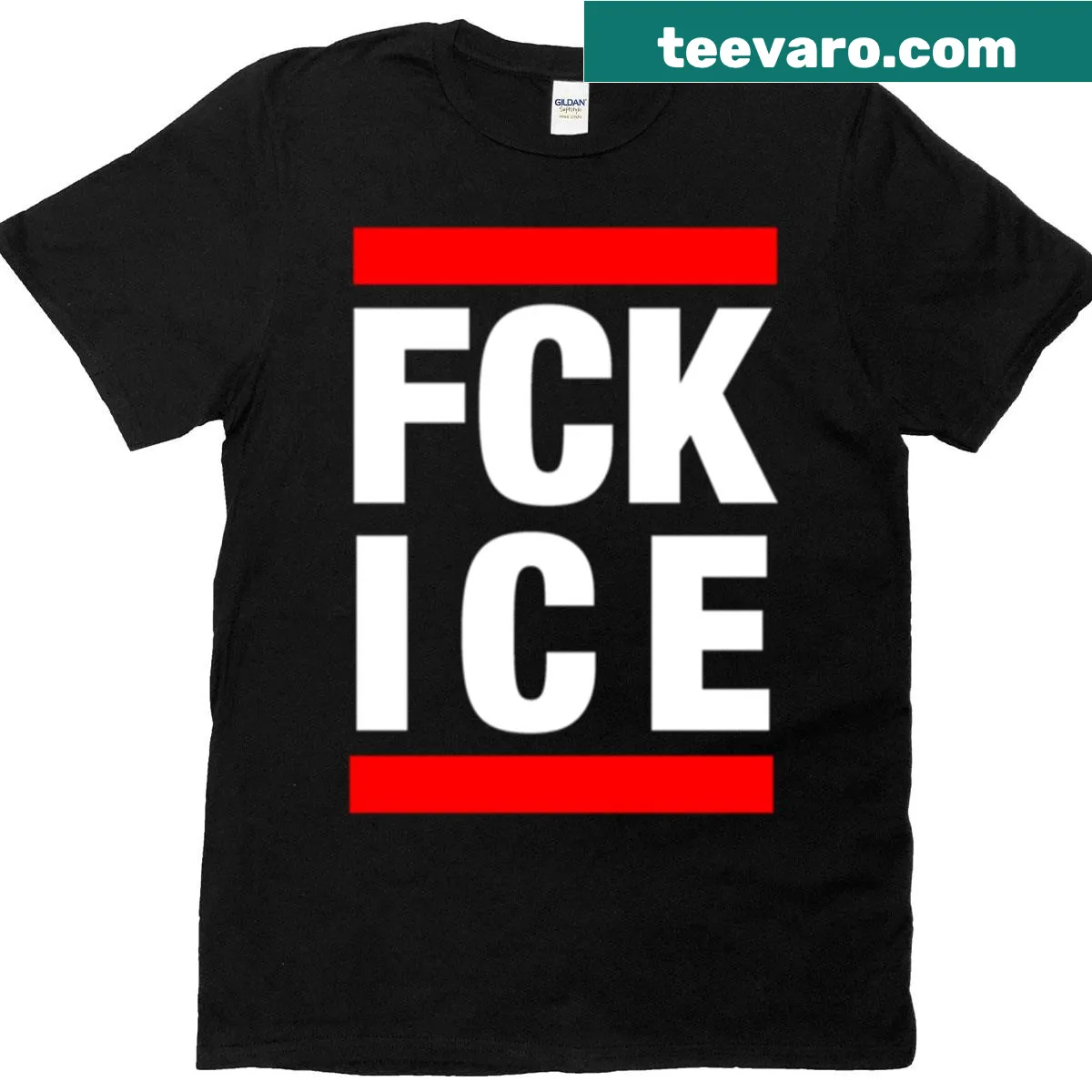 Bold 'Fck Ice' phrase on a casual t-shirt. — on a men's t-shirt