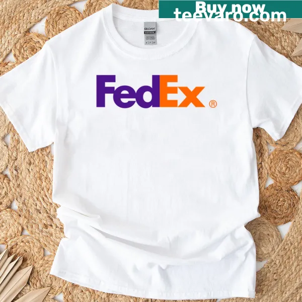 Fedex logo illustration on T-shirt representing logistics