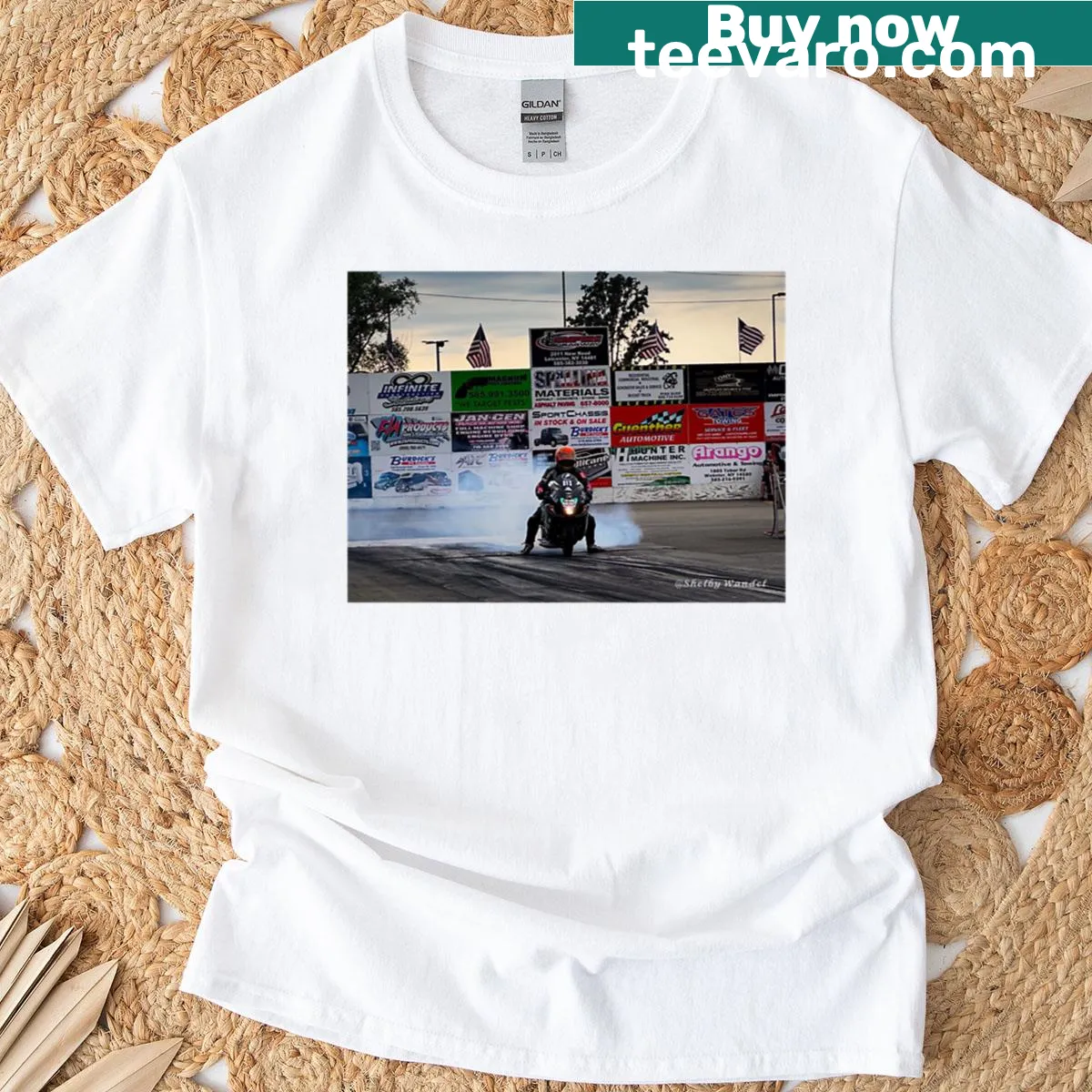 Playful Firing Up T-shirt with bold typography — on a men's t-shirt