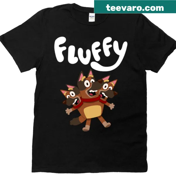 Playful fluffy design on a casual t-shirt