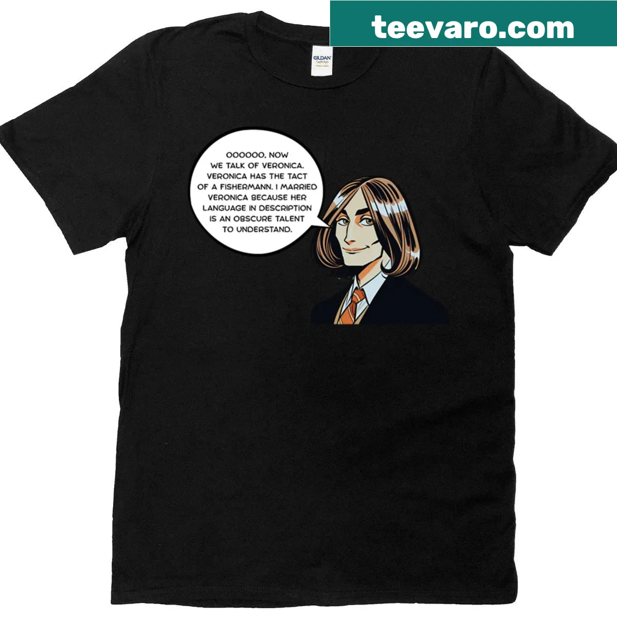 Vintage-style T-shirt with 'Fulminated By A Fisherman' text — on a men's t-shirt