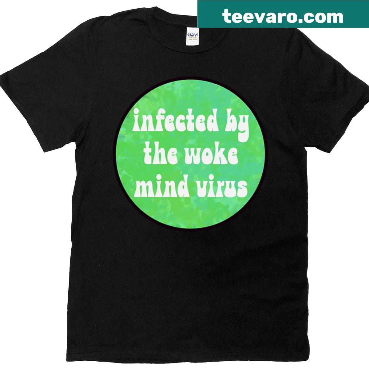Playful T-shirt featuring a humorous graphic on wokeness — on a men's t-shirt