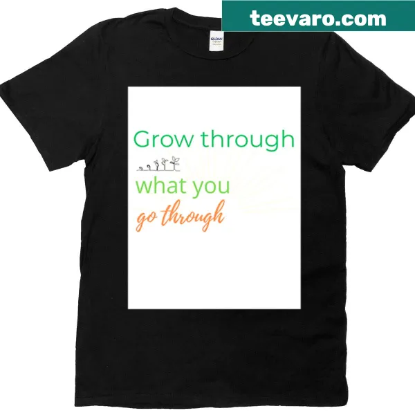 Hand-lettered plant quote design t-shirt featuring motivational phrase