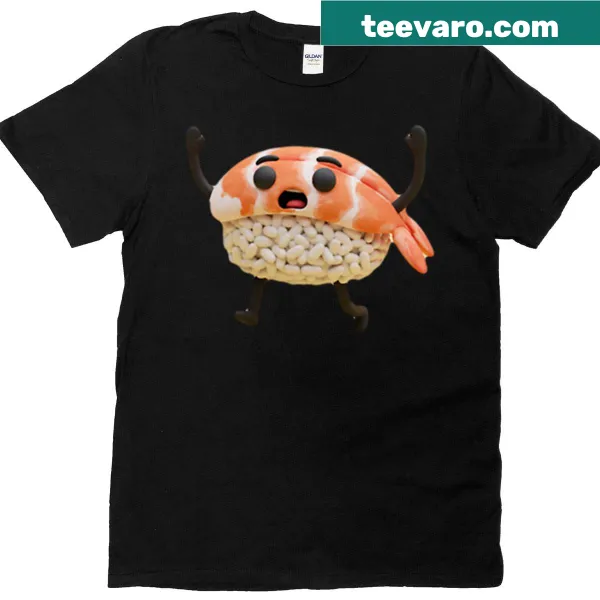 Cartoon sushi tuna t-shirt with 'Hey There Puni!' text