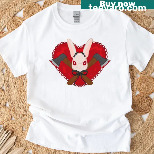 Cute T-shirt with the phrase 'I Love You Bunny' and a cartoon bunny graphic