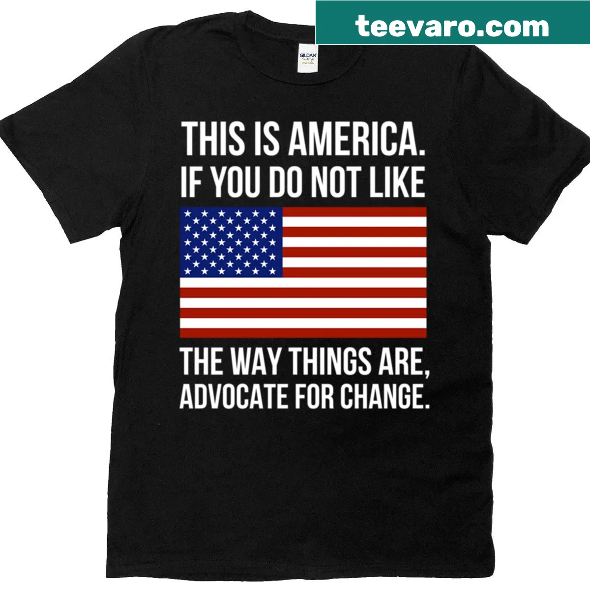 Philosophical statement t-shirt with bold text — on a men's t-shirt