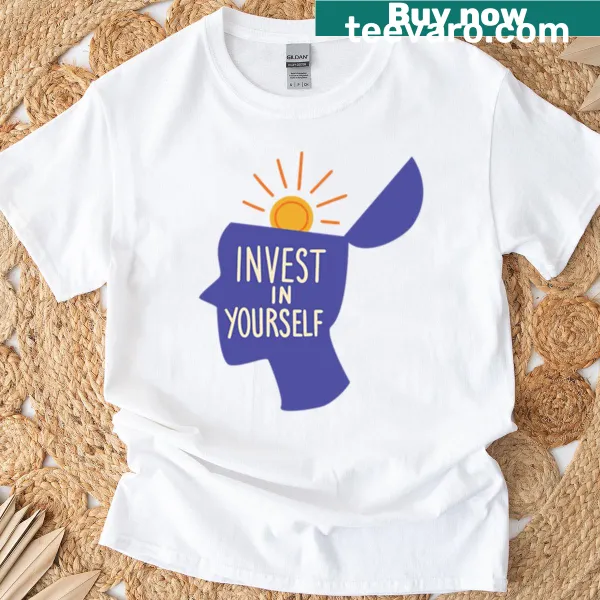 Inspirational T-shirt with sun and open mind illustration