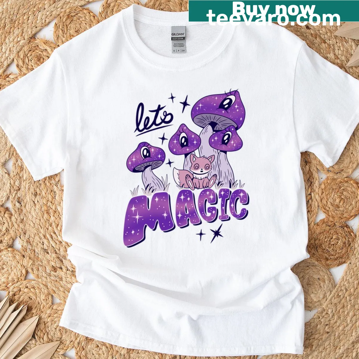 Enchanting T-shirt with a playful illustration celebrating magic. — on a men's t-shirt