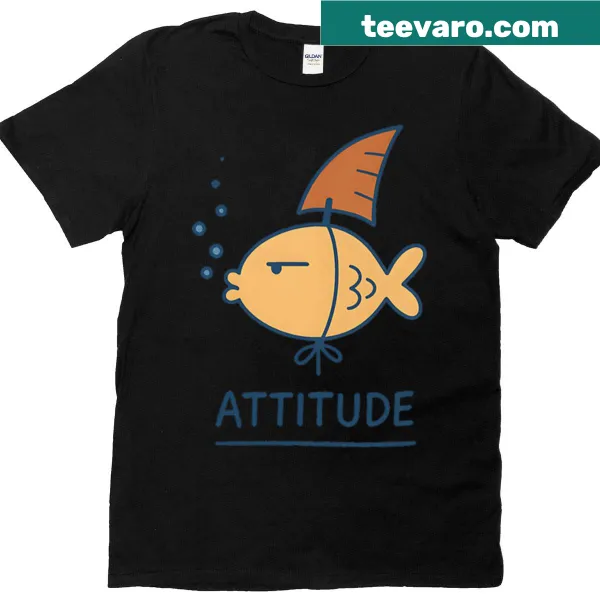 Cute illustration of a little fish with a big attitude