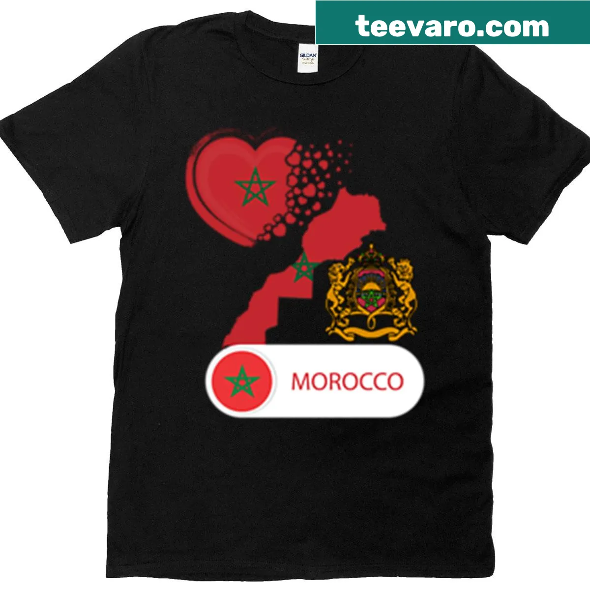 Travel-inspired t-shirt reflecting Morocco's landscapes — on a men's t-shirt