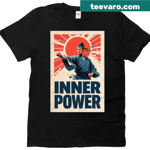 Inspirational martial arts t-shirt featuring inner power and hope design
