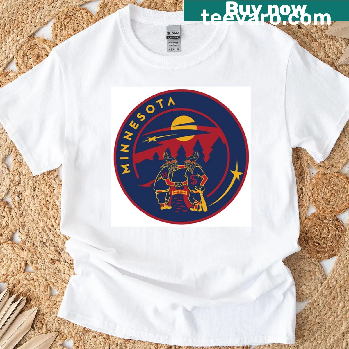 Minnesota Sports logo graphic on T-shirt — on a men's t-shirt
