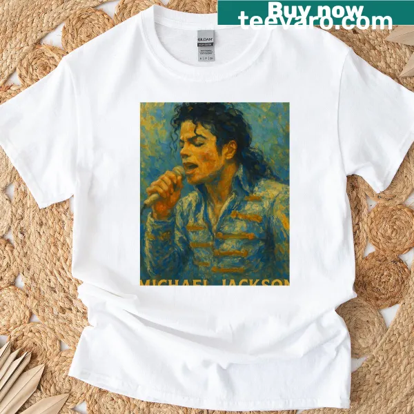 Artistic T-shirt blending Monet style with modern elements