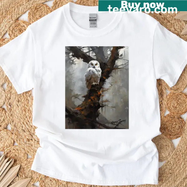 Bold graphic of a guardian figure on a Night Sentinel T-shirt