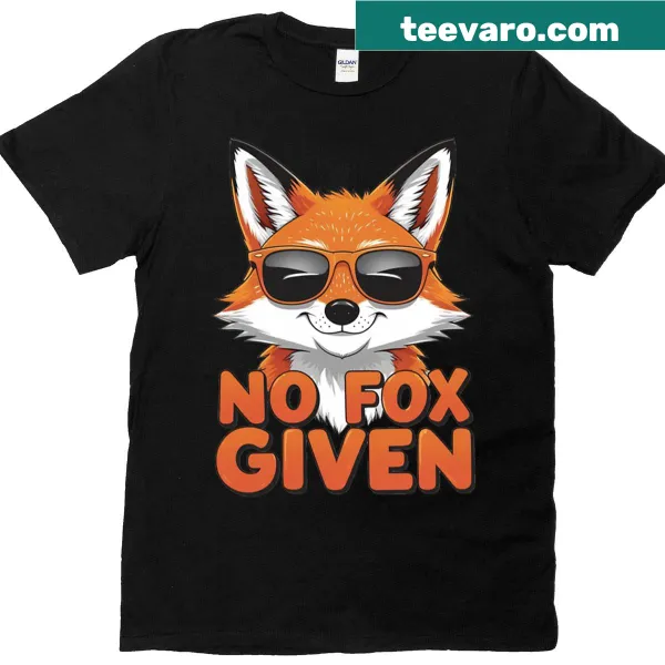 Funny t-shirt with a sarcastic fox wearing sunglasses