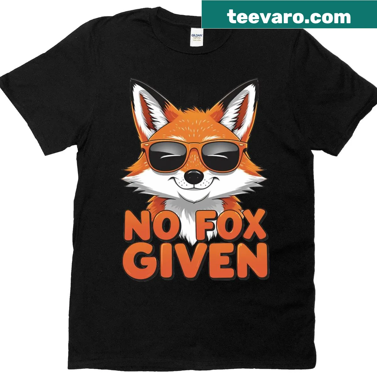 Funny t-shirt with a sarcastic fox wearing sunglasses — on a men's t-shirt