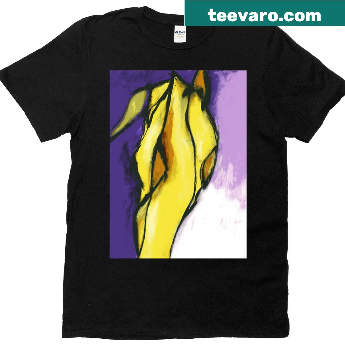 Floral T-shirt featuring an elegant orchid design — on a men's t-shirt