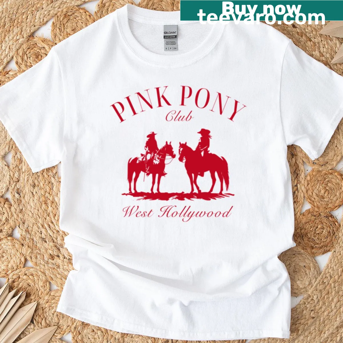 Vintage-style cowgirl aesthetic shirt celebrating LGBTQ+ pride — on a men's t-shirt