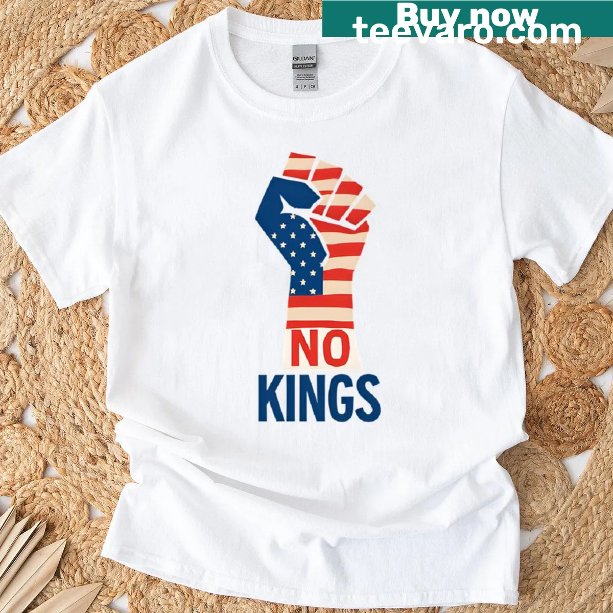 Patriotic tee with the phrase 'Power To The People' for empowerment. — on a men's t-shirt