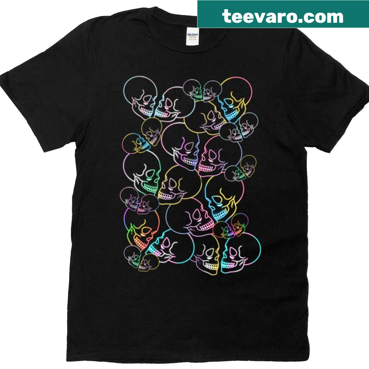 Bold skull graphic T-shirt celebrating pride and self-expression — on a men's t-shirt