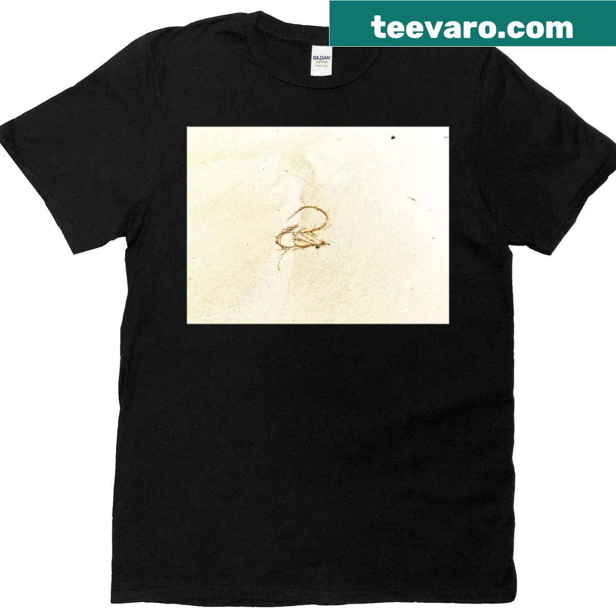 Playful seaweed graphic T-shirt — on a men's t-shirt