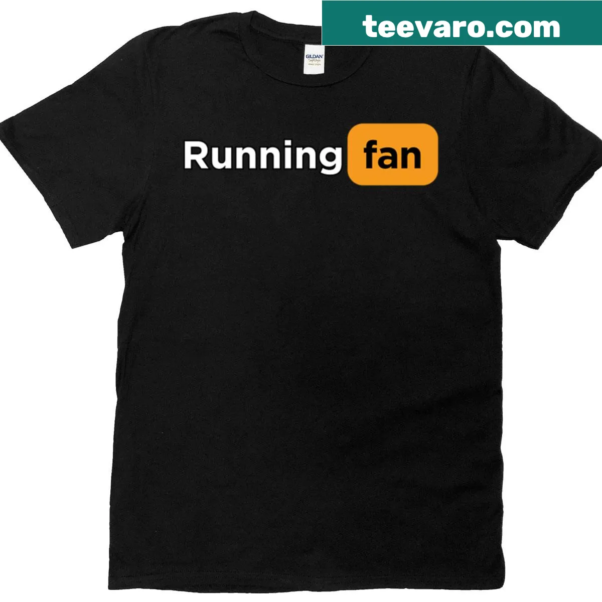 Running-themed T-shirt featuring motivating graphic — on a men's t-shirt