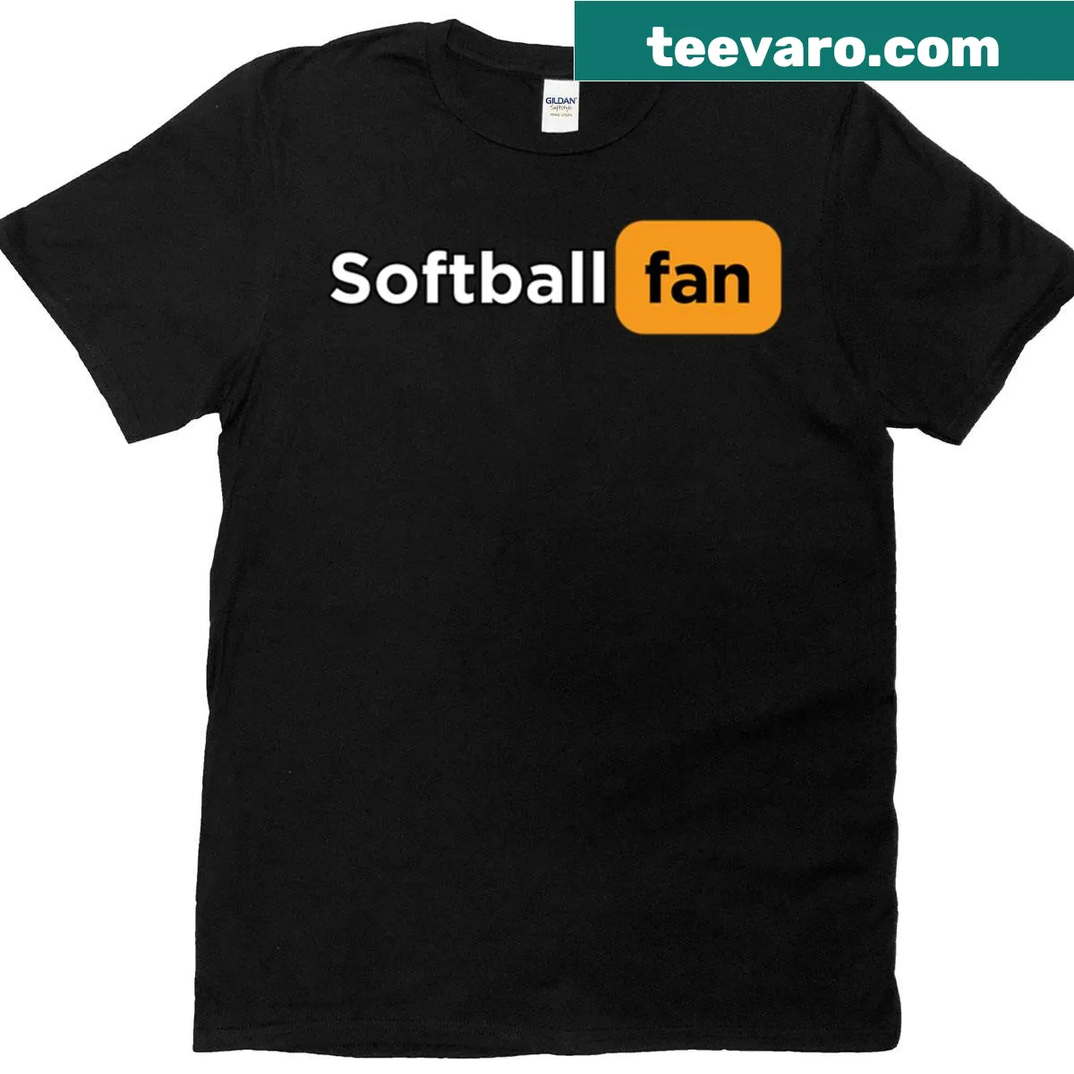 Softball graphic on a fun sports fan T-shirt. — on a men's t-shirt