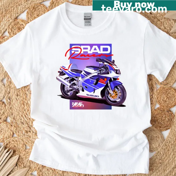 Motorcycle-themed Srad Gixxer t-shirt with bold graphic