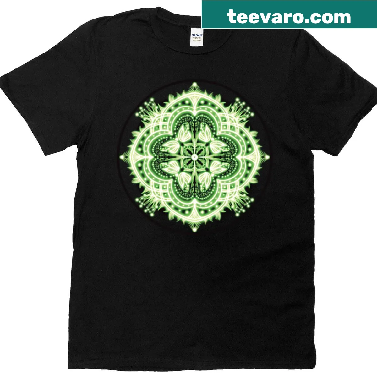 Celtic fractal T-shirt with a festive St. Patrick's Day theme — on a men's t-shirt