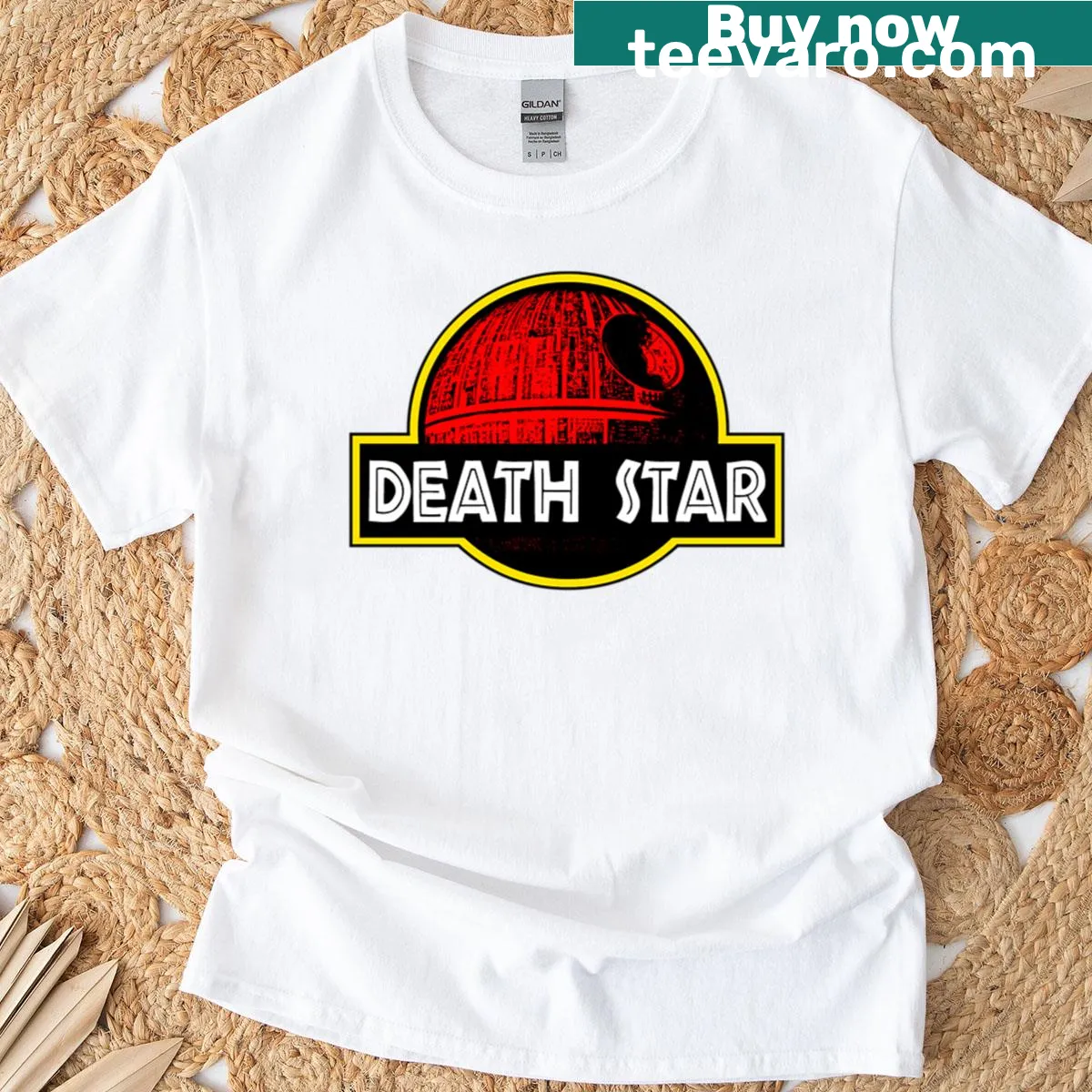 Illustrative t-shirt featuring the Star Dead Space logo — on a men's t-shirt