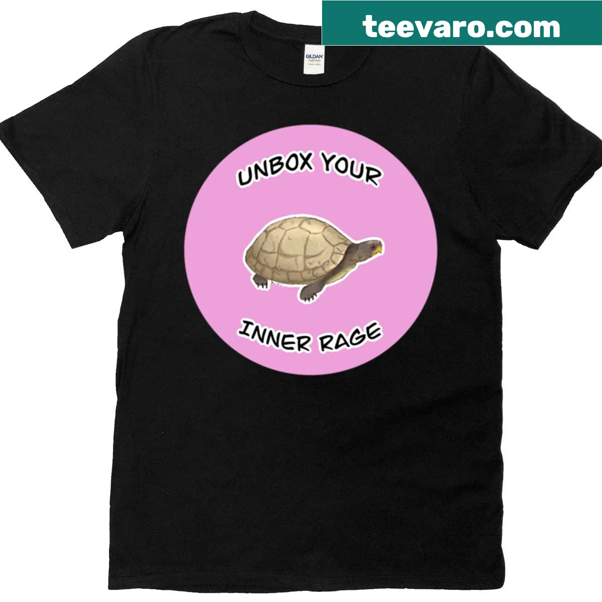 Illustration of a three-toed box turtle on a T-shirt — on a men's t-shirt