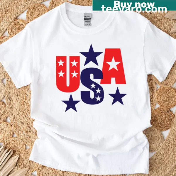 Minimalist USA logo t-shirt design