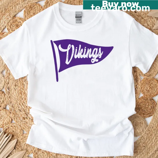 Vikings flag design on a T-shirt