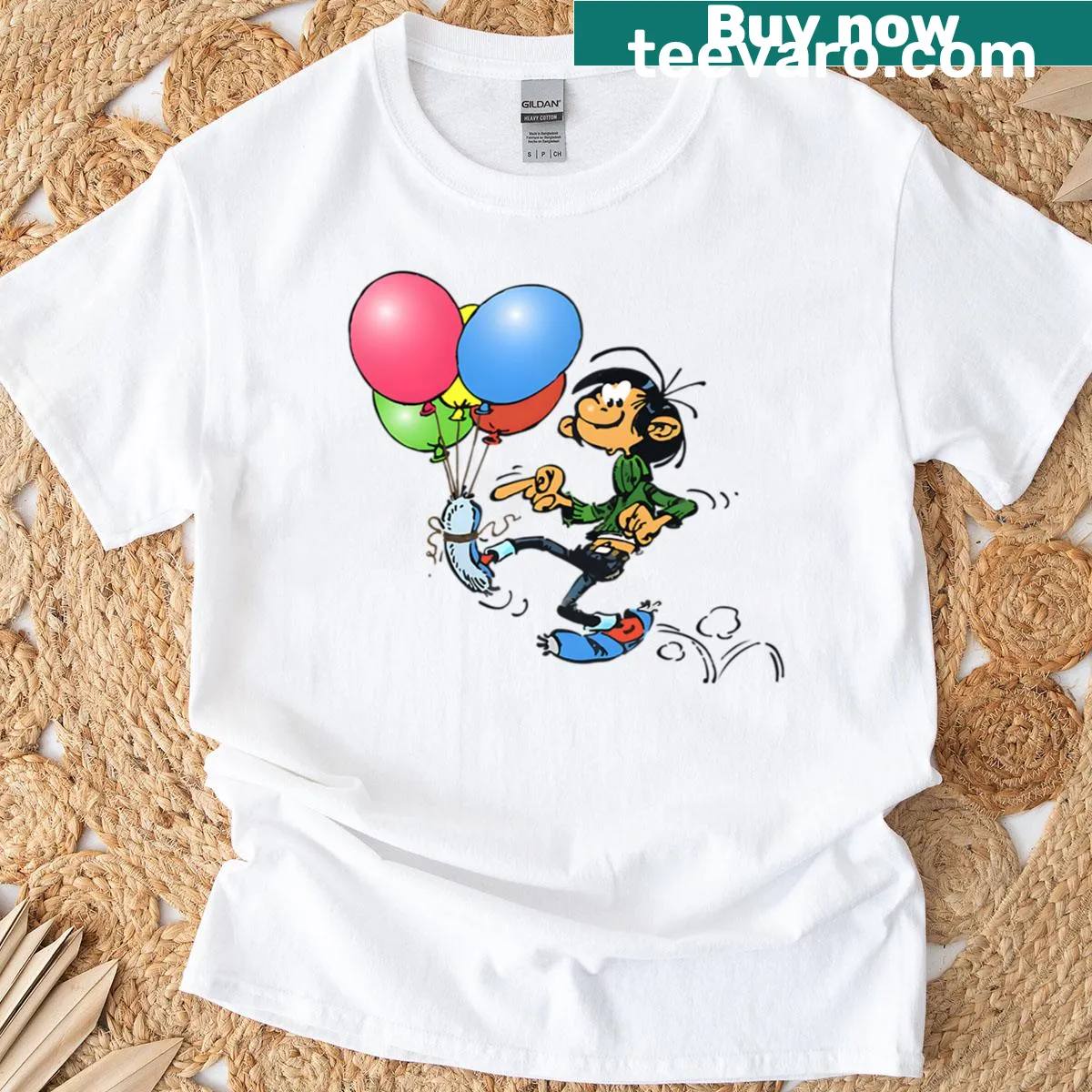 Cartoon birthday design with vintage movie elements for kids — on a men's t-shirt