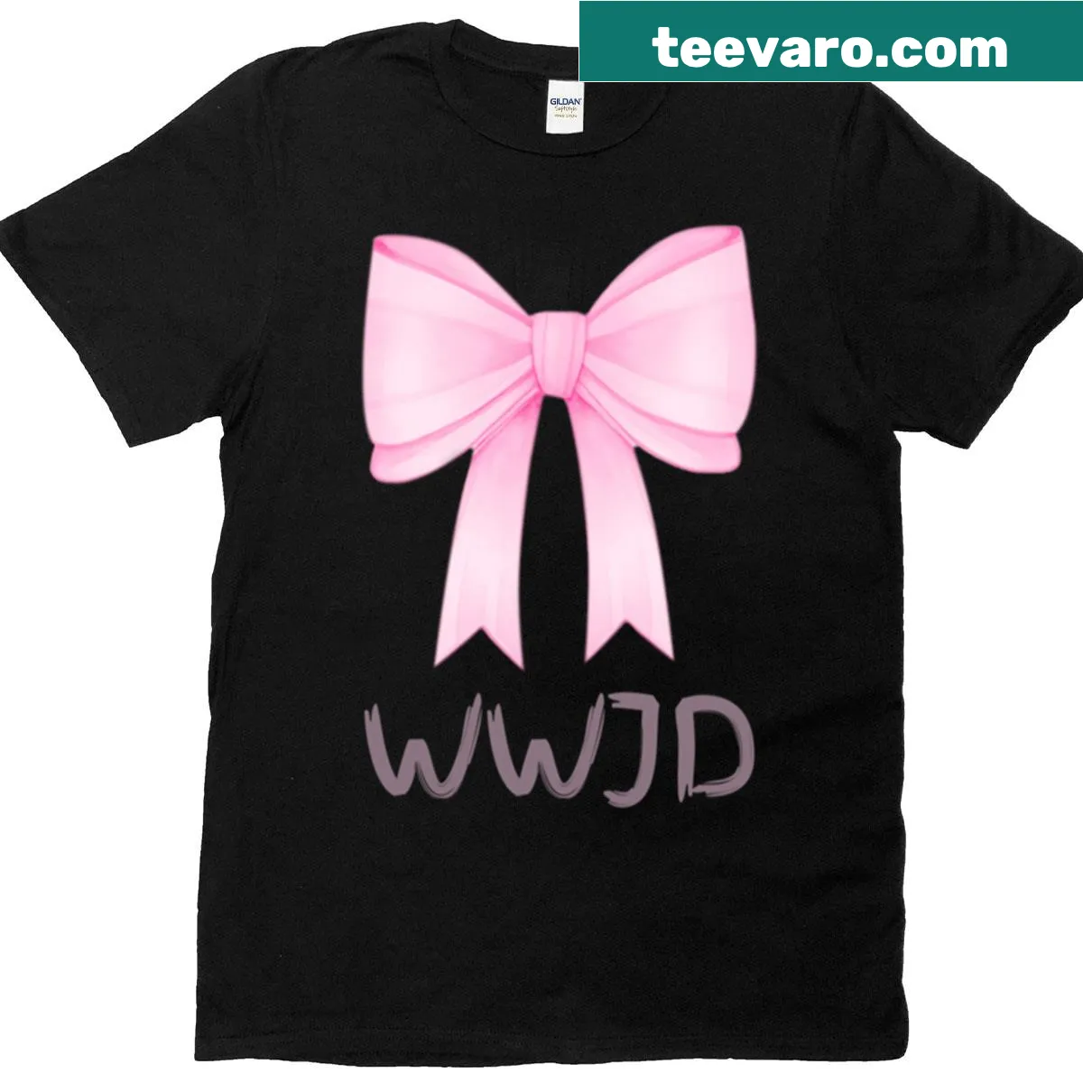 Inspirational Christian T-shirt with 'WWJD' text for women. — on a men's t-shirt