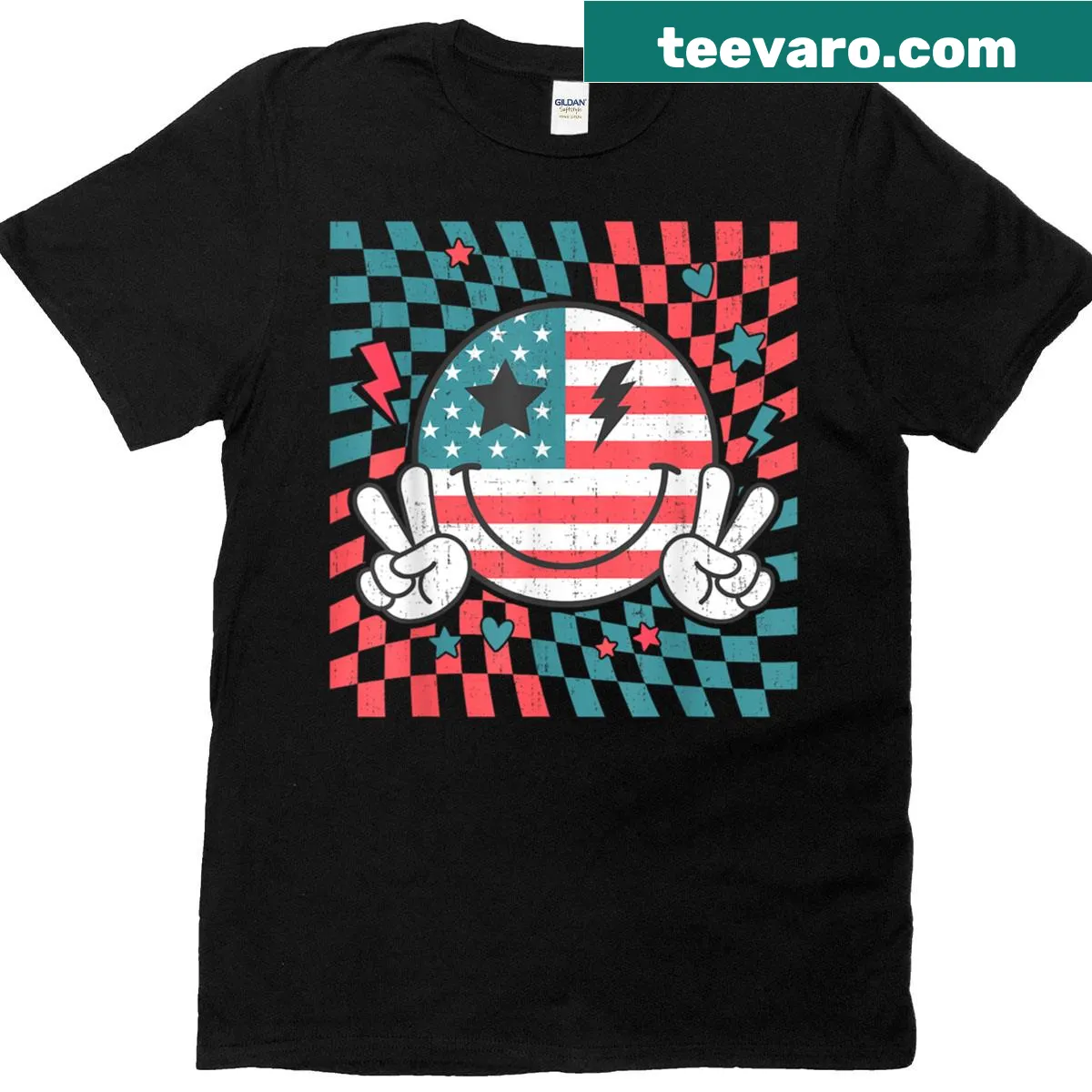 Patriotic 4th of July T-shirt for kids — on a men's t-shirt