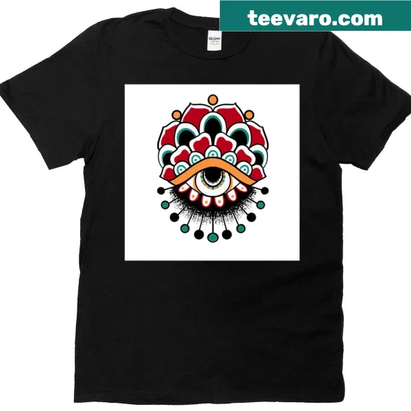 Traditional American tattoo style art t-shirt