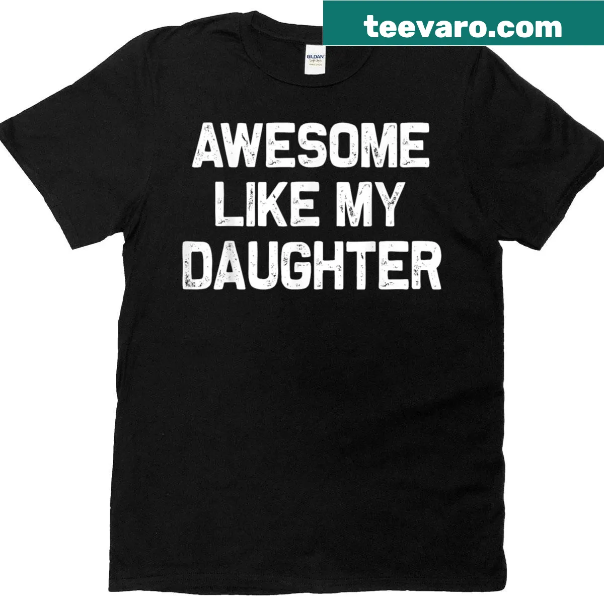 Funny dad t-shirt with the phrase Awesome Like My Daughter — on a men's t-shirt