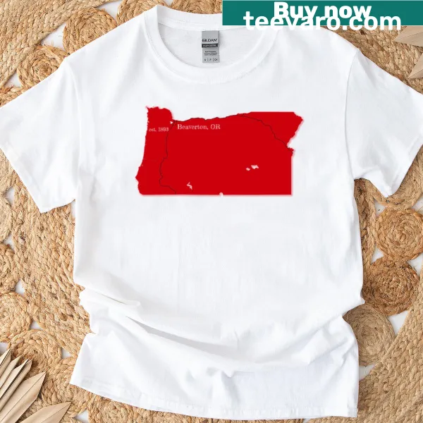 T-shirt with 'Beaverton Or' text design
