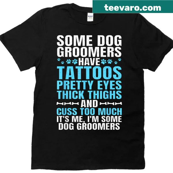 Charming t-shirt for dog groomers celebrating their profession.