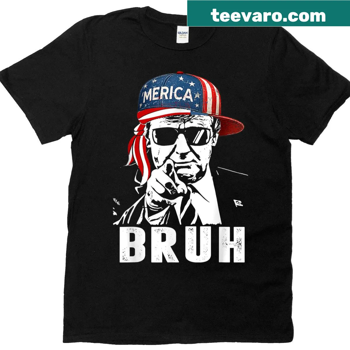 Bold 'Bruh Merica' graphic for Fourth of July celebrations — on a men's t-shirt