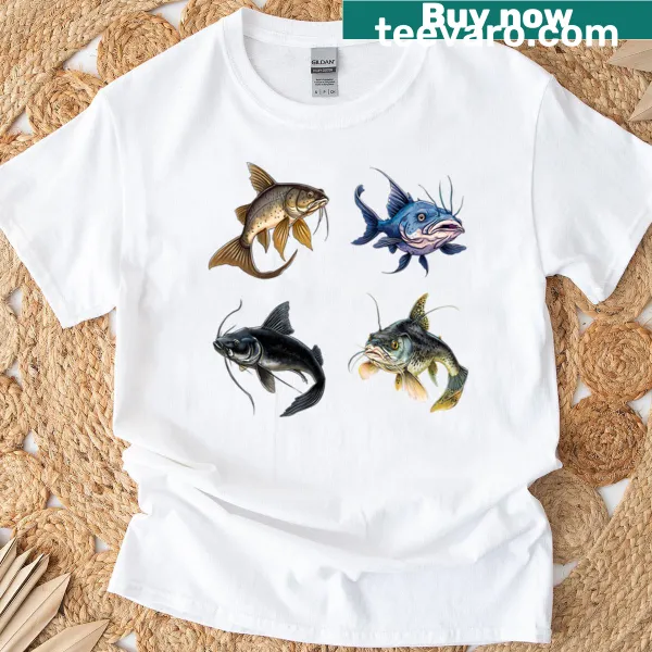 Playful illustration of catfishes combining cat and fish traits