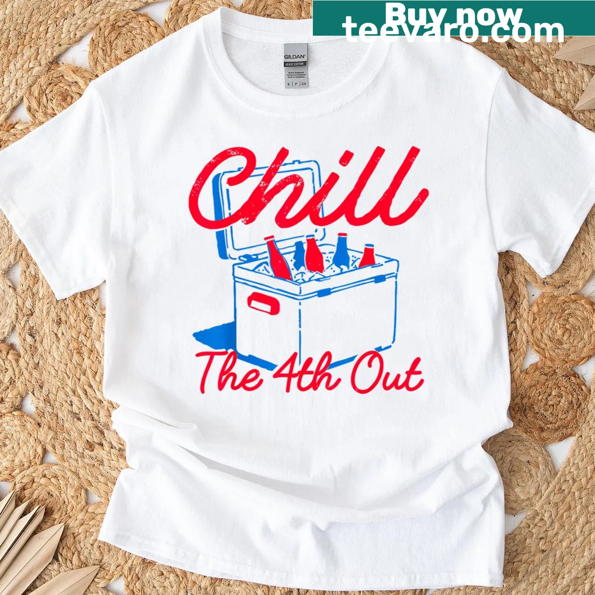Funny Chill The 4th Out t-shirt for 4th of July parties — on a men's t-shirt