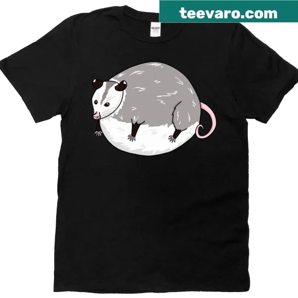 Cute chunky opossum illustration on a t-shirt