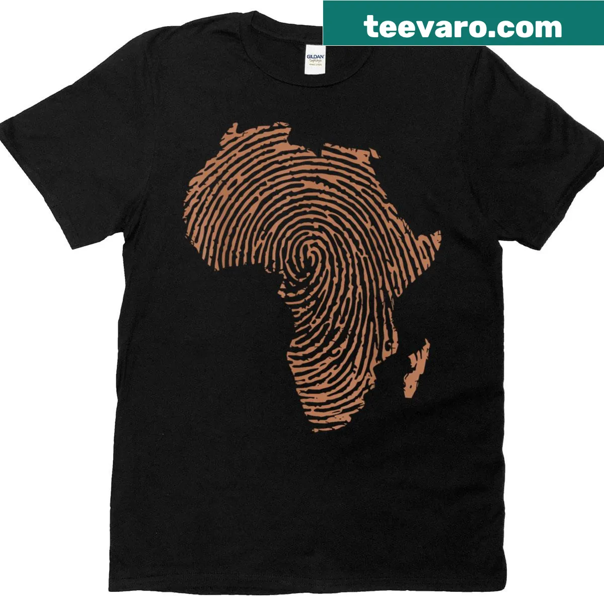 Afrocentric African print T-shirt with bold design — on a men's t-shirt
